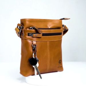 Tas selempang pria bahan kulit sapi asli original branded anti air dan tahan api fashion cowok model terbaru distro