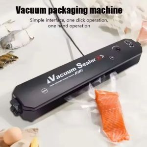 GOLDMINES Compressing Vacuum Sealer Machine Fully Automatic EU Plug Food Packaging Machine Easy Use Dry Wet Electric Food Sealer Food Preservation