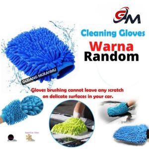 Kain Lap Cendol Sarung Tangan Microfiber Cuci Mobil Motor Kaca Busa Wash Anti Baret Halus