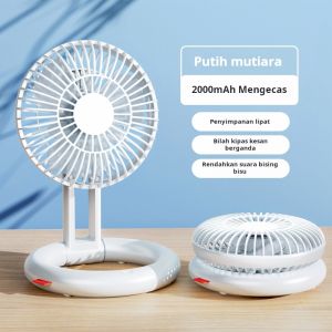 Oscillating Kipas Mini Portable Small Fan Desktop - Folding USB Charging Fan 小风扇