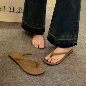 [Free Shipping] Casual Flip-Flops Summer Fashion Flat Mules Sandals Beach Shoes For Women High-End Outdoor Wear