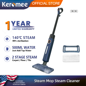 Keromee Steam Mop 1200W 140° Sterilization Temperature display Electric Cleaner For Carpet Home Floor Cleaning steamer Non-wireless/Vacuum MS-100