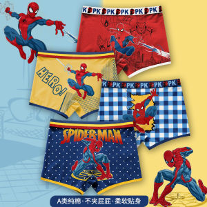 Spiderman Pokemon 100% Cotton Children Boy Boxer Underwear Brief 4pcs Pack