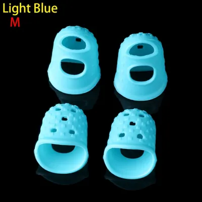 NEXASHOP 4pcs/set 6 Colors Silicone Non-slip Guitar Fingertip Protection Fingerstall For Ukulele Finger Guards Guitars Press Accessories