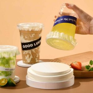 Set 500 tờ Giấy lót chống tràn đường kính 13cm cho ly giấy nến giấy chống tràn trà sữa-HAUSE