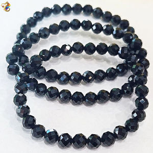 Rare Faceted Black Spinel Bracelet