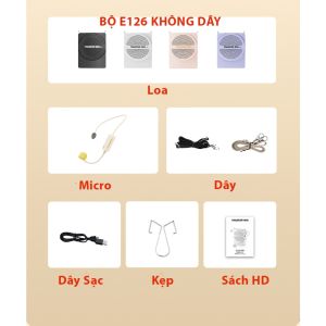 Máy trợ giảng TAKSTAR E126 sử dụng liên tục trong 15h gọn nhẹ loa trợ giảng chính hãng