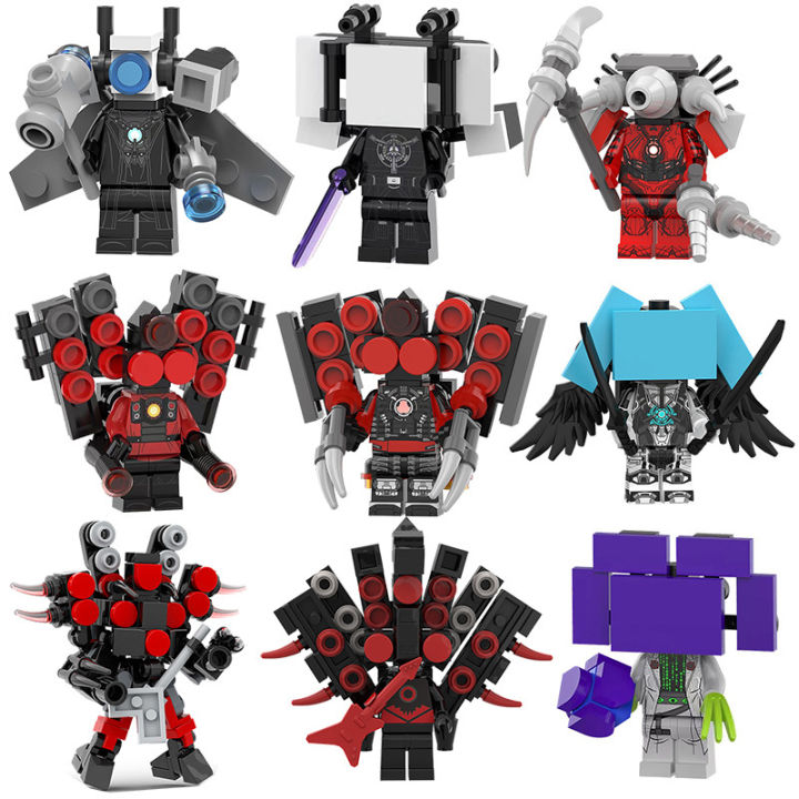 Hot Sale Lego Skibidi Toilet Minifigures Titan Camera Clock TV PC