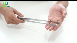 4 Pcs Fine Long Tweezer Tongs Professional Black 12 and 10 Stainless Steel for Kitchen Food Cooking Repairing Sea food and BBQ