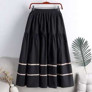 Baju Fashion Muslim ALIGATA SKIRT HS BAHAN LINEN ( LINGKAR PINGGANG FULL KARET ) Rok Wanita Terbaru