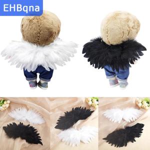 [COD] EHBqna SPORTS งานฝีมือสีดำสีขาวสำหรับเด็กขนนกขนาดเล็กปีกนางฟ้าของตกแต่งตุ๊กตาของตกแต่งงานปาร์ตี้ของขวัญวันเกิดวันอีสเตอร์วาเลนไทน์