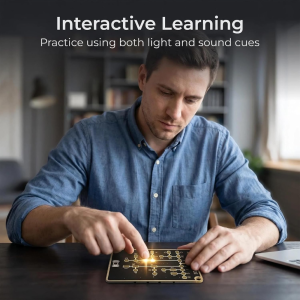Led Morse Code Trainer Card Pocket-sized Portable Encryption Electronic Learning Tool Lightweight Morse Code Practice Trainer