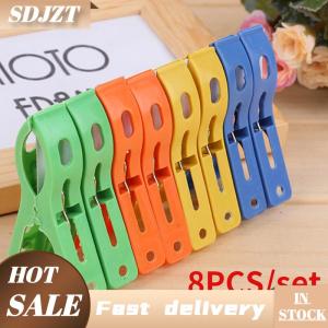 SDJZT 8 cái bộ móc áo Clip lớn nhựa Windproof bãi biển Khăn quần áo pins mùa xuân kẹp kẹp kẹp quần áo mạnh mẽ Hot New giá rẻ