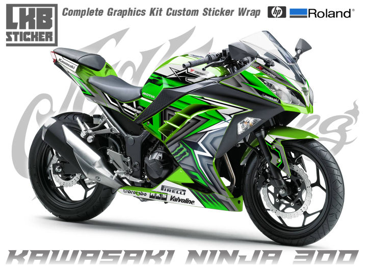 สติ๊กเกอร์แต่งลายรถ KAWASAKI NINJA 300 ลาย Lkb Racing | Lazada.co.th