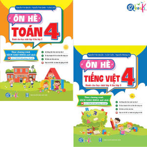 Sách - Combo Ôn Hè Toán và Tiếng Việt Lớp 4 - dành cho học sinh lớp 4 lên 5 (2 cuốn)