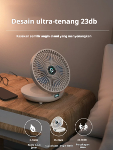 Kipas Lipat Elektrik Terpasang Di Dinding Senyap Portabel Mini Musim Panas Dengan Pengisi Daya USB Untuk Rumah Kantor