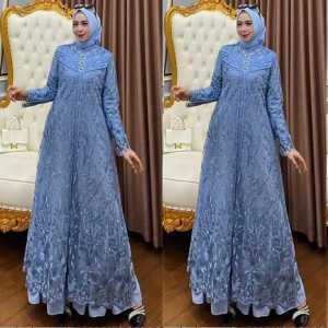 Gamis Brukat Pesta Model Terbaru Simple Elegant
