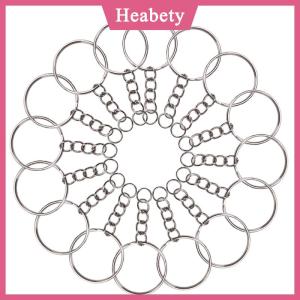 Heabety 50pcs Keychain nhẫn với chuỗi và 50pcs mở nhảy Nhẫn DIY Key Chain Set