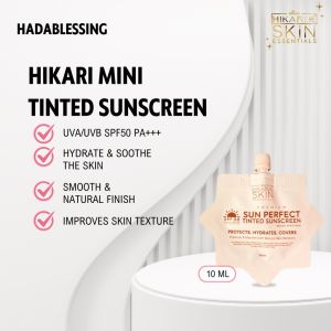 Hikari Skin Essential UltraFresh Sunscreen Mini 10ml Premium Tinted SPF Travel Size Packaging Solo
