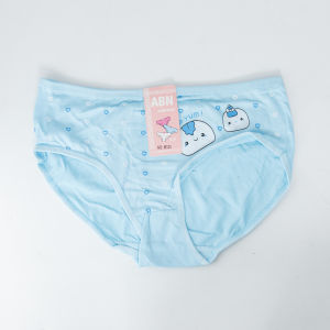 กางเกงในยี่ห้อ ABN สีพื้นด้านหลัง  ราคาหลักสิบ สุ่มลายการ์ตูนด้านหน้า