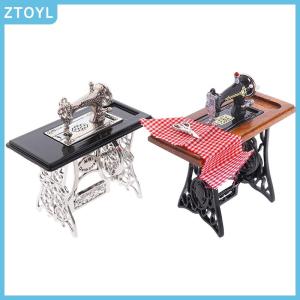 ZTOYL 1:12 Dollhouse Mini Furniture Sewing Machine with Scissors for Doll House Decor