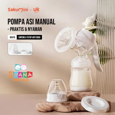 Sakumini Pompa Asi Manual Breast Pump Portable Anti Backflow Hisap Kuat Praktis Mudah Di Gunakan