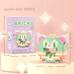 Mainan Balok Susun Donat Karakter Disney DIY Block Nano Blok bangunan Mini 3D Puzzle Bricks Hadiah