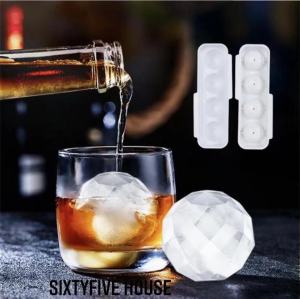 Sixtyfivehouseที่ทำน้ำแข็งบอลคริสตัล ที่ทำน้ำแข็งวิสกี้ ที่ทำน้ำแข็งก้อนกลม4ก้อน15ก้อน แม่พิมพ์น้ำแข็ง ถาดน้ำแข็ง