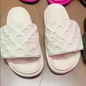 [Free Shipping] Velcro Slippers For Women Summer Outdoor Wear 2025 Versatile MenS Slide Sandals CoupleS Thick-Soled Platform Embossed Niche Sandals