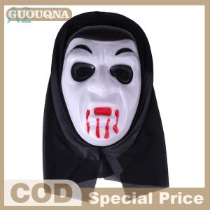 GUOUQNA หน้ากากผีฮาโลวีนสยองขวัญหมวกกันน็อคเปิดลิ้นสำหรับงานปาร์ตี้หน้ากากผีปิศาจฮาโลวีนน่ากลัวภาพยนตร์สมจริง