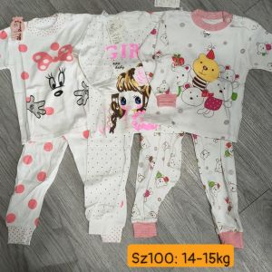 Bộ dài tay thu đông giữ ấm cho bé gái hàng quảng châu Bin Sports QATE019