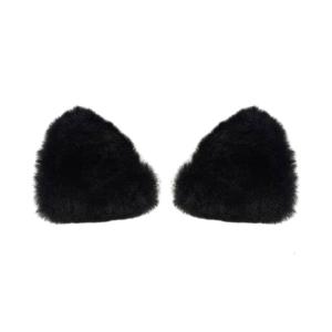 Sturdy Small Plush Cats Ear Hair Clips Lovely Cats Ear Hair Clips With Soft Plush Materials Comfortable Hair Accessory