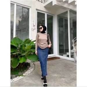 Blouse Crop Top Wanita Lengan Panjang Polos Kimono Korean Style Terbaru