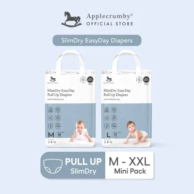 [2 Packs Mini] Applecrumby® SlimDry EasyDay Diapers