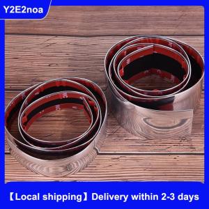 【Local shipping】 1Pcs Universal Car Door Bumper Decoration Moulding Trim Silver Chrome Strip