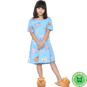 Kiminori CARLA Dress Anak Perempuan Lengan Pendek