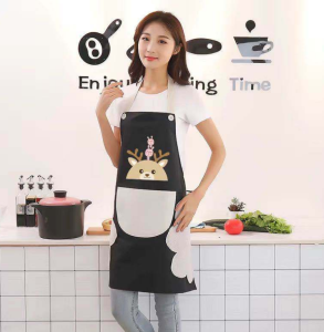 Kitchen Waterproof Adjustable Apron Thick Oil-proof Apron with hand towel (Ready Stock)