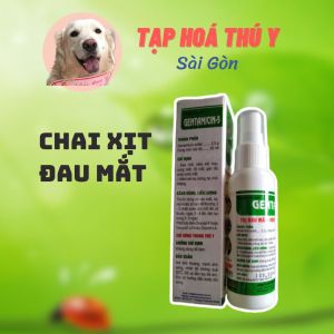 chai xịt GENTAMICIN 5 hỗ trợ về mắt và viêm loet da cho chó mèo gà bò