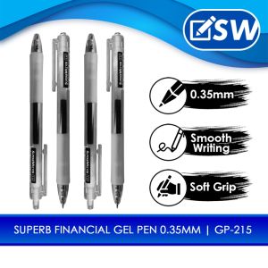 Superb Writer 0.35mm Financial Gel Ink Pen 1168215 GP-215