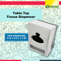 Table Top Tissue  Paper Holder - Cube Pop Up Table Napkin Dispenser with Toothpick Holder - sold per pc - Ideal for Dining table in Restaurants. 