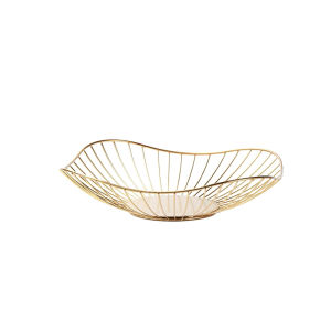Besar Gold Fruit Basket/Wadah Buah/Keranjang Buah Aesthetic Stainless Warna Gold