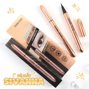 Bút Lông Kẻ Mắt Chống Nước 24 Tiếng SIVANNA COLORS Waterproof Liquid Eyeliner