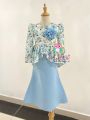 Lil Little BK90 Baju Kurung Moden Cotton Lace Budak Kanak Kanak Murah New Design 2025 1T hingga 12T. 