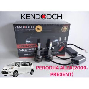 🔥READY STOCK🔥KENDODCHI 2Pcs H3 LED Car Headlight FOR PERODUA ALZA(2009-PRESENT) product by Malaysia