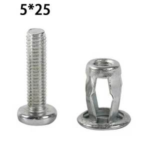 Hollow Metal Wall Nut Baja Karbon Jack Nuts M5 M6 Petal Bolt Untuk Dinding Besi