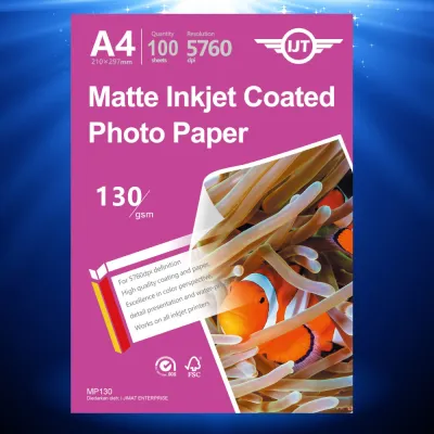 IJT MP110 / MP130 Matte Inkjet Coated Photo Paper A4 Size 110g 110gsm / 130g 130gsm (Each Pack 100 Sheets)