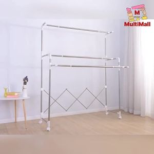 1.5M 4 Poles Upgraded H Laundry Rack Drying Rack Clothes Rack Clothes Drying Rack Foldable Rack