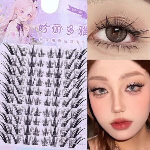 Dorisna 10 Row Multi-style False Eyelashes Cat Fox Sunflower Comic Eyelash Clusters Lashes Extension Eyes Makeup