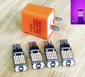 COMBO 4 BÓNG LED T15 + 1 CỤC CHỚP Bóng LED T15 chân bóng T10 làm xi nhan đèn lùi cho ô tô xe máy