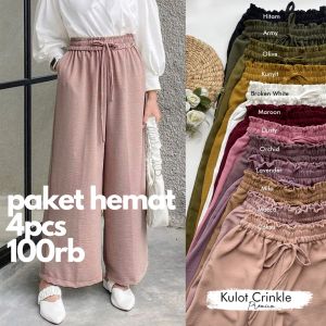 PROMO !! CELANA KULOT CRINKLE JUMBO AIRFLOE RUBY PREMIUM KULOT KRINKEL JUMBO